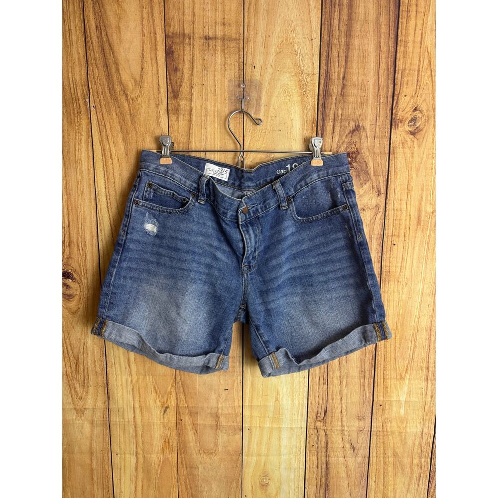 GAP distressed cuffed denim jean shorts women's size 27/4